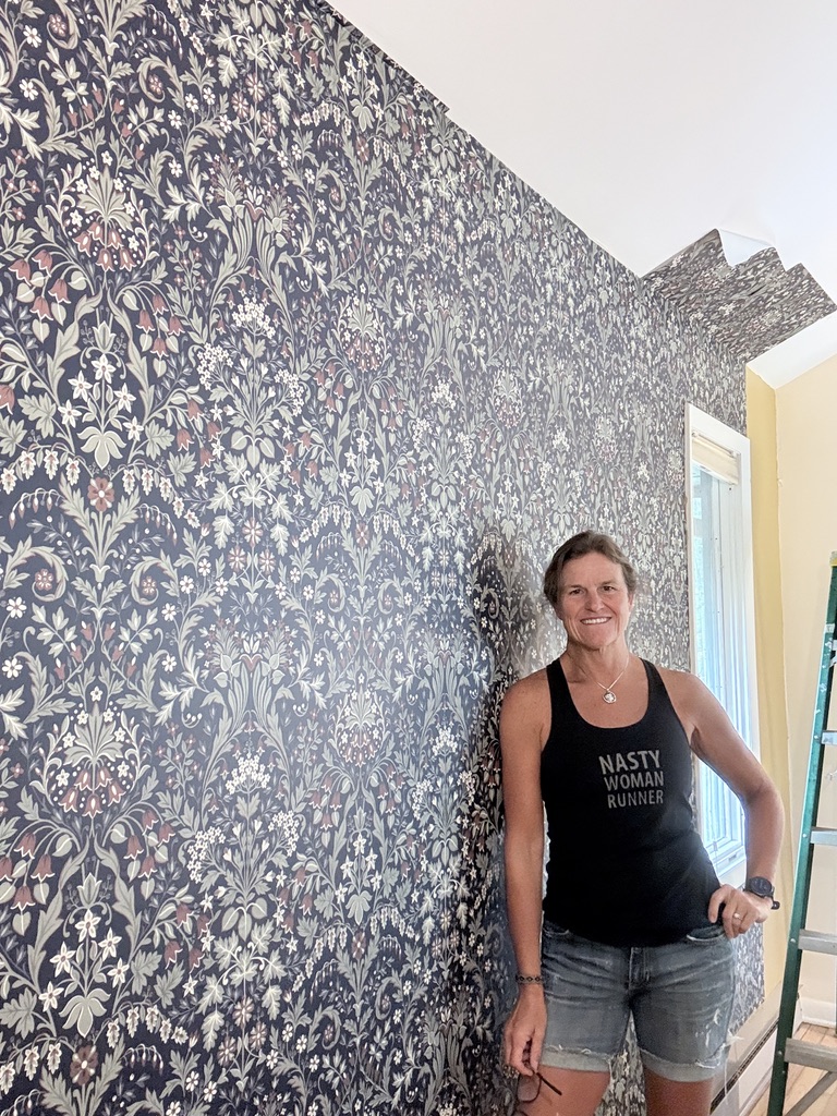 Wallpaper installation at Right Mountain Attitude