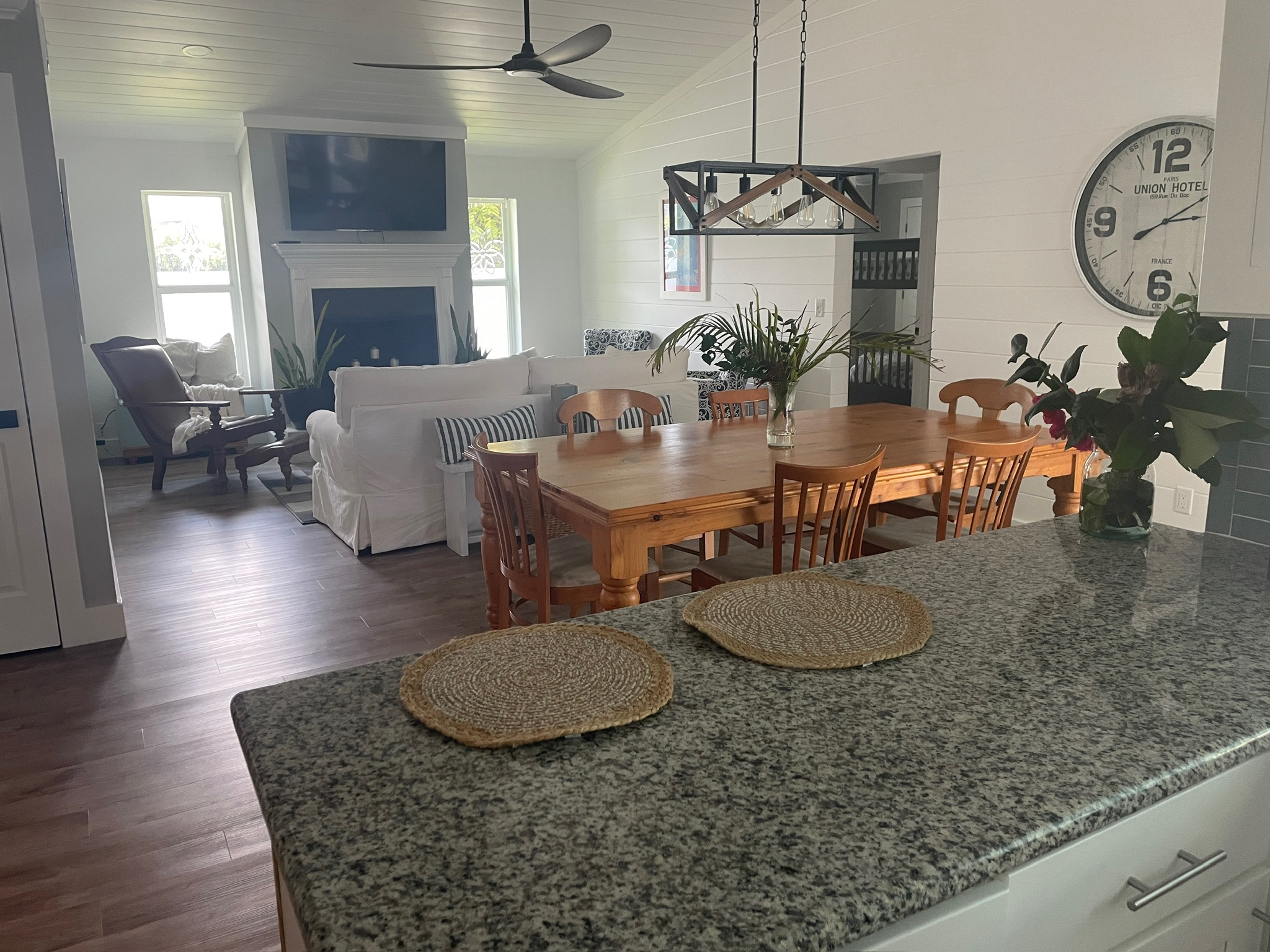 Vero Beach living and dining area after renovation