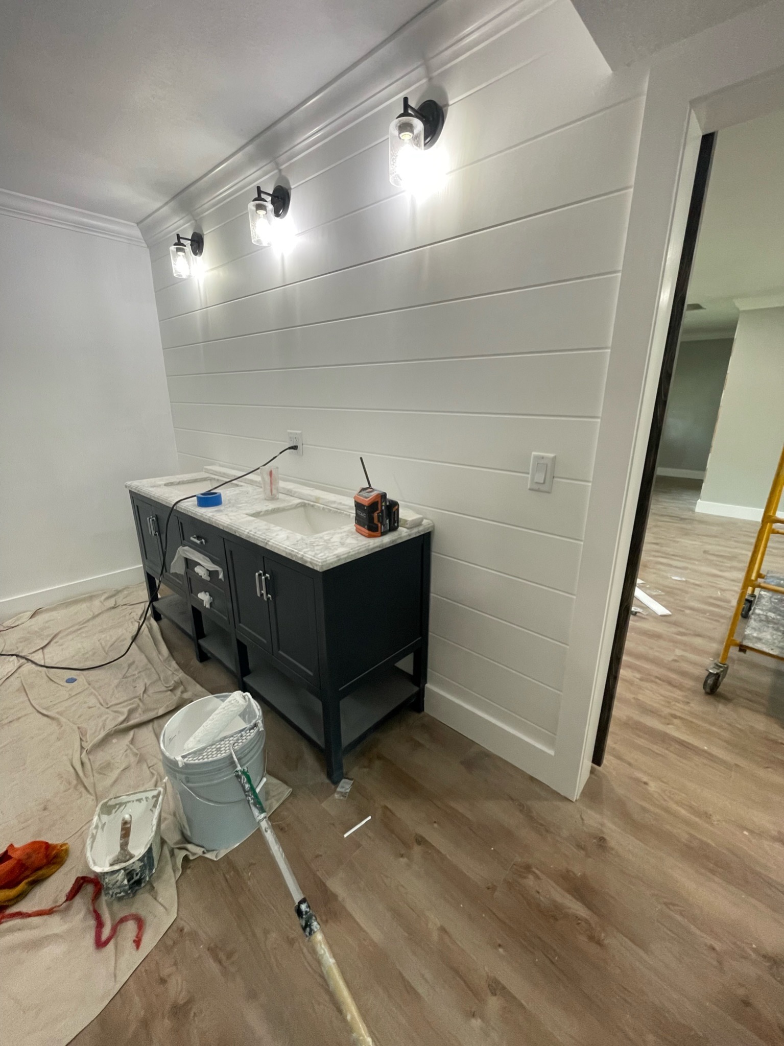 Vero Beach primary bathroom during renovation